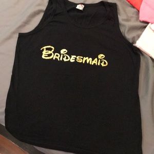 Disney font bridesmaid tank